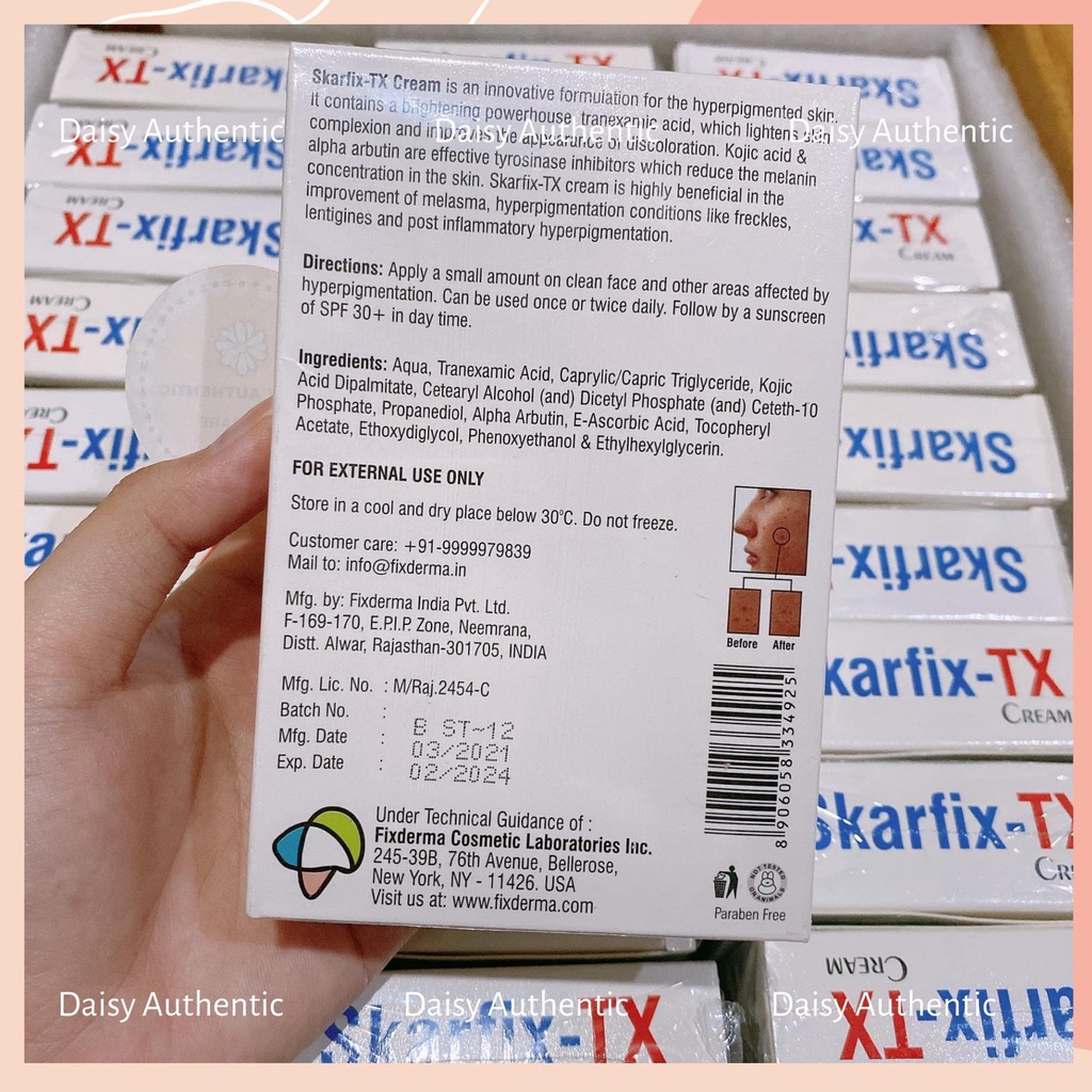 Fixderma SKARFIX-TX CREAM - Kem dưỡng da mờ nám, giảm thâm