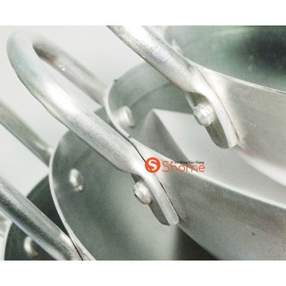 Chảo nhôm dày loại 1 ( 3 CÁI size 36 30 26 22 cm)