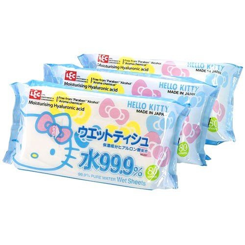 [Mã FMCGMALL -8% đơn 250K] Combo 3 gói Giấy ướt LEC Hello Kitty SS232