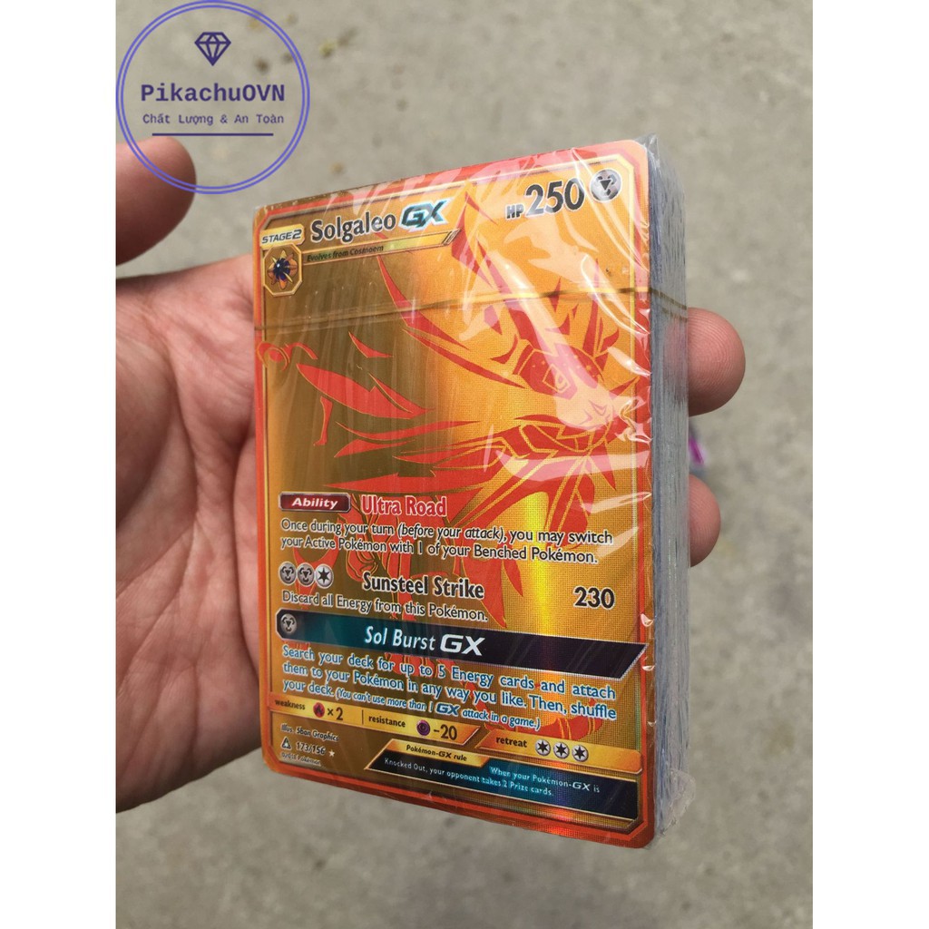 Bộ Thẻ Bài Pokemon TCG 100 Thẻ Bài Pokemon Ultrasun GX MEGA EX Chơi Đối Kháng 100D(100GX) New Đẹp