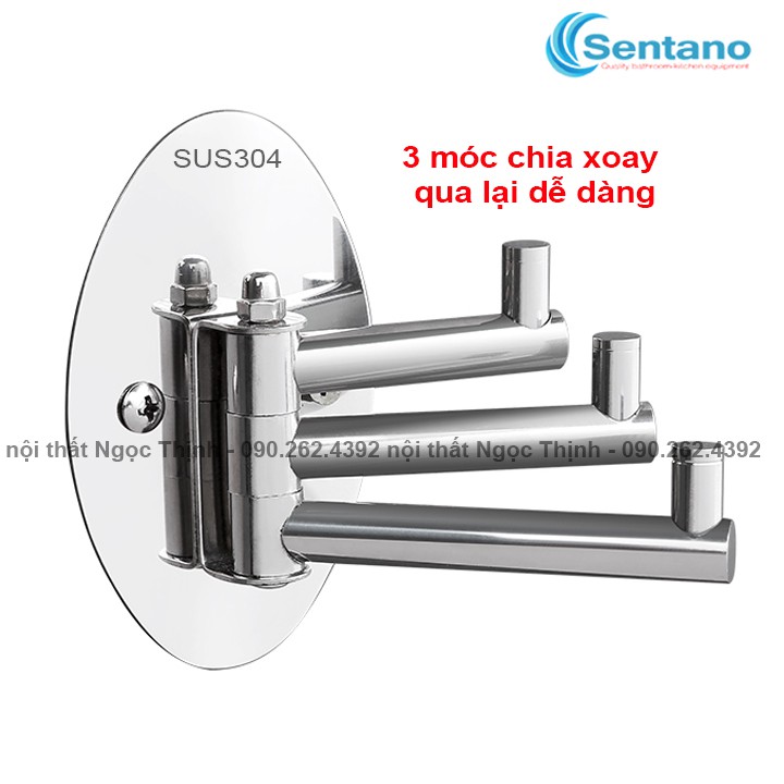 [HÀNG ĐÚC ĐẶC] Móc ba chia CHỊU LỰC TỚI 60KG Treo Đồ treo Quần Aó Inox 304 Cao Cấp hình OVAN