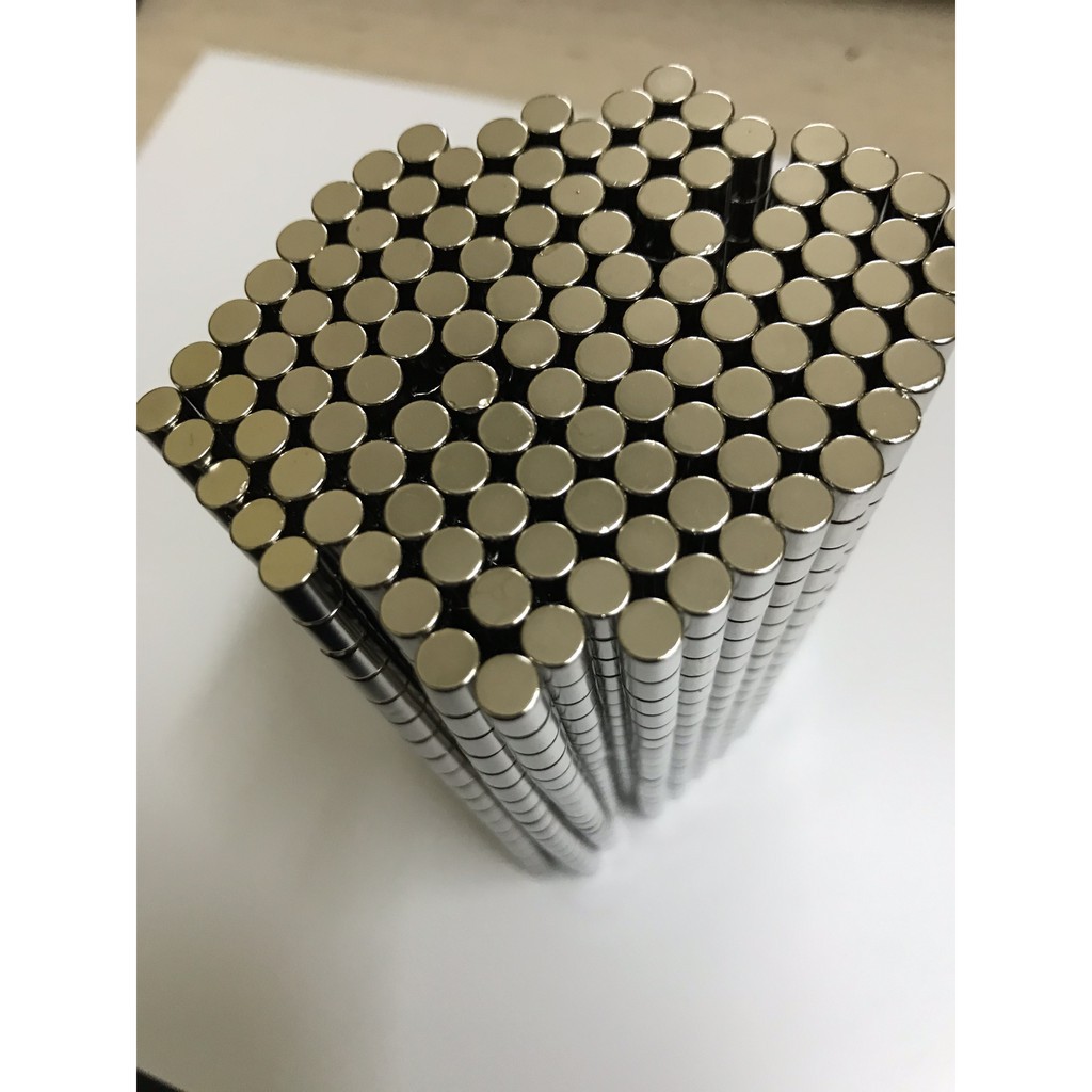 [Xả Kho Giá Xưởng] Nam châm trắng đất hiếm 6x8mm, loại nam châm viên nhỏ lực hút mạnh