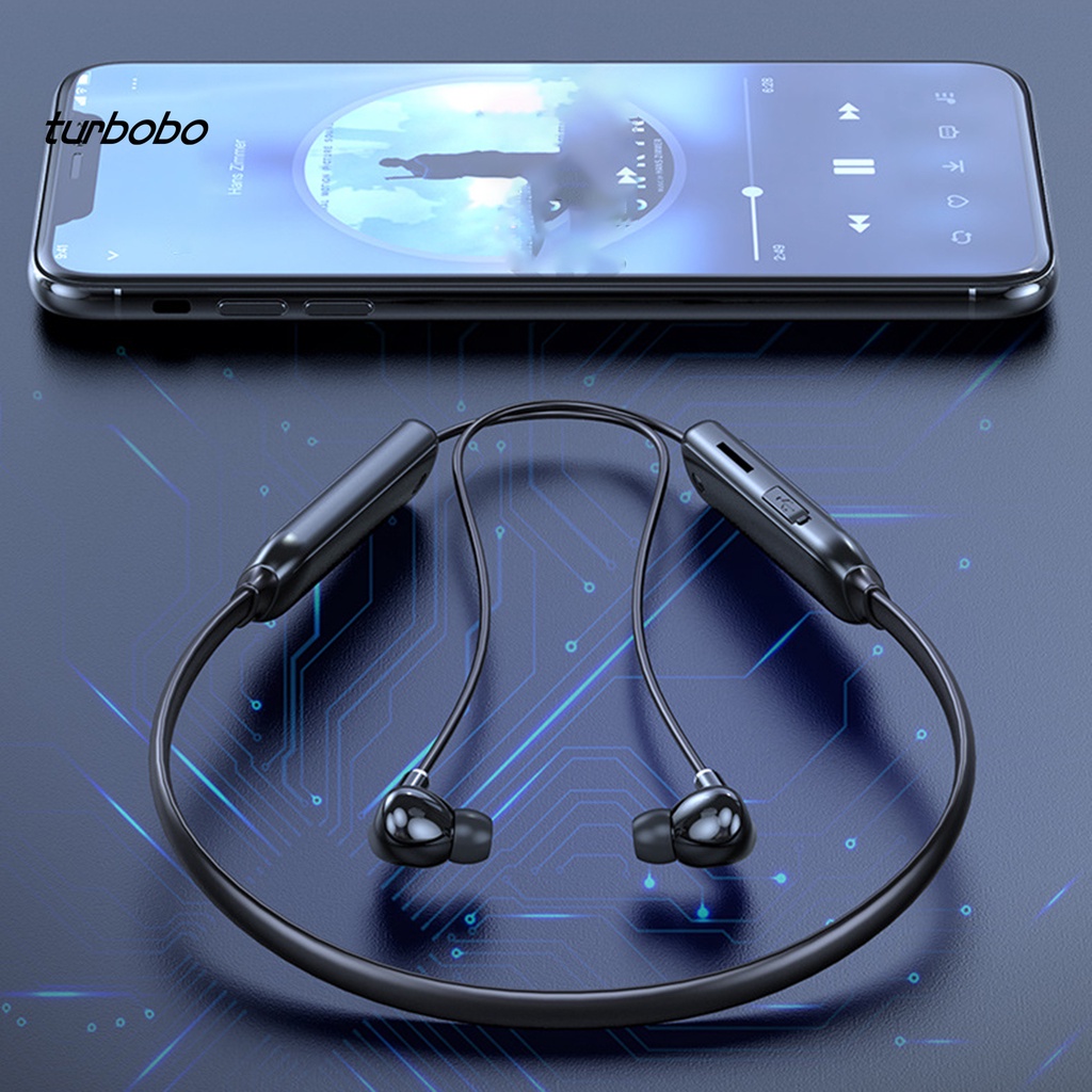 Tai nghe bluetooth 5.1 M60 không dây đeo cổ có khe cắm thẻ nhớ TF tiện dụng kèm phụ kiện