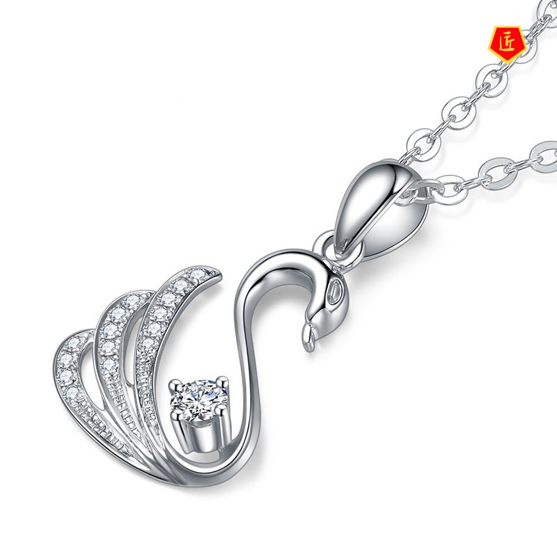 Mặt Dây Chuyền Hình Thiên Nga Mạ Bạc 925 Thời Trang