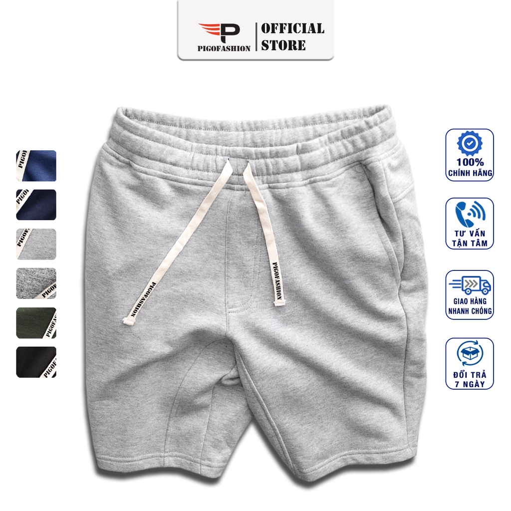 Quần short thể thao chất nỉ thun da cá SPMQSN01 chống nhăn, co giãn tốt, thoáng mát - PigoFashion