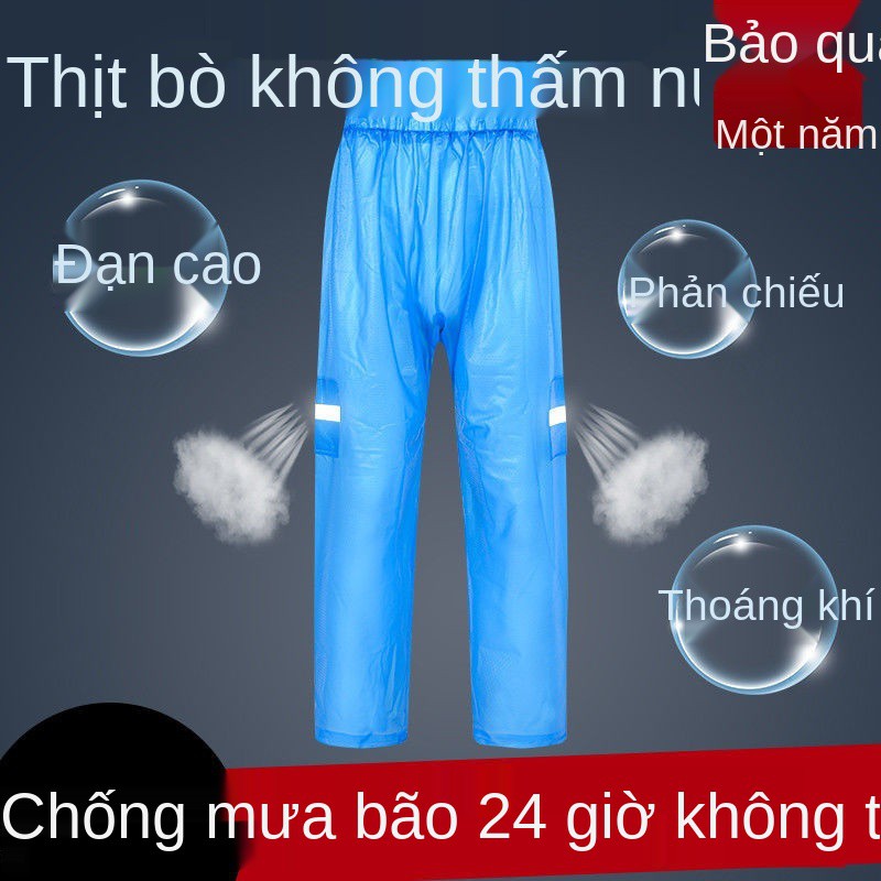 Quần đi mưa nam nữ chống gió, nước túi không rò rỉ gân bò, keo biển ngoài trời, nông sản áo cưỡi ngựa đơn