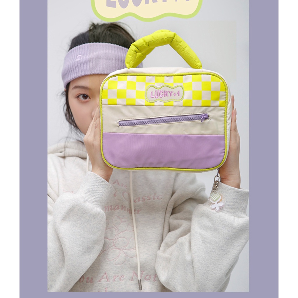 Túi Đựng Mỹ Phẩm Du Lịch Màu Sắc Tương Phản Dễ Thương