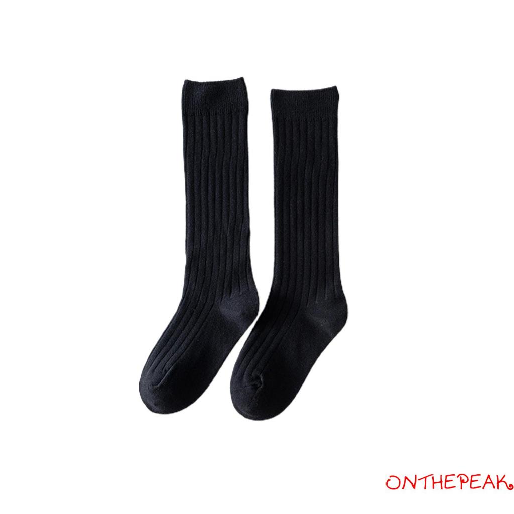 Vớ Đan Len Cao Qua Gối Màu Sắc Trơn Dành Cho Bé Trai Và Bé Gái