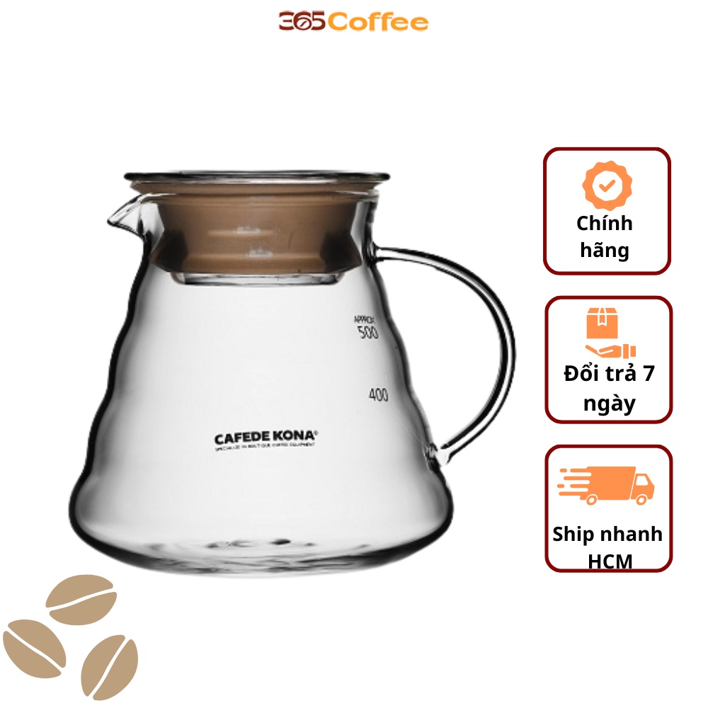 Bình đựng cà phê thủy tinh Cafede Kona – chính hãng