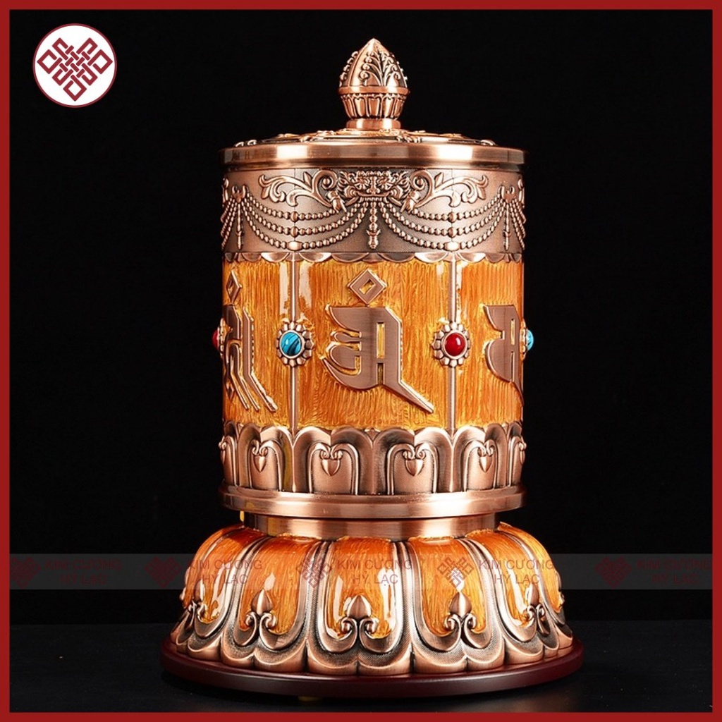 Kinh Luân Điện, Kinh Luân Xoay Phúc Thuận Bảo [Kim Cương Hỷ Lạc] - 30Cm