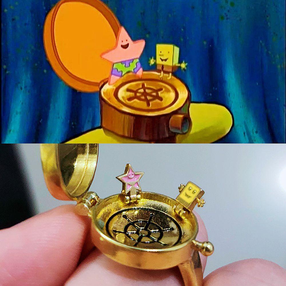 Nhẫn Hợp Kim In Hình Spongebob Dễ Thương Cho Nam