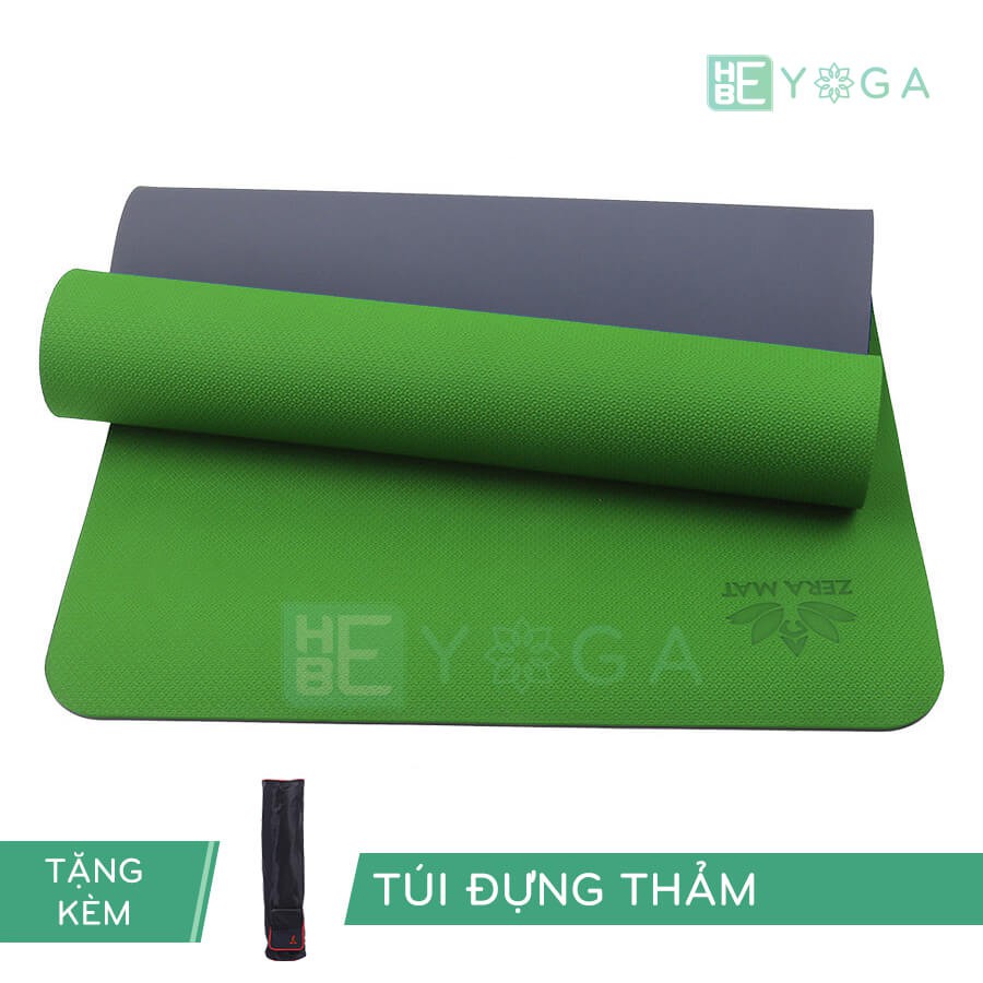 Thảm Tập Yoga TPE Zera Mat 2 Lớp 8mm Màu Xanh Lá (Tặng Kèm Túi)