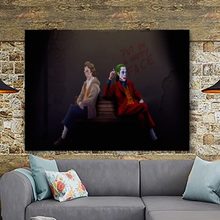 💖 Tranh vải treo tường JOKER NGHỆ THUẬT ĐẸP MẮT cỡ lớn Decor trang trí phòng ngủ phòng khách TẶNG MÓC TREO
