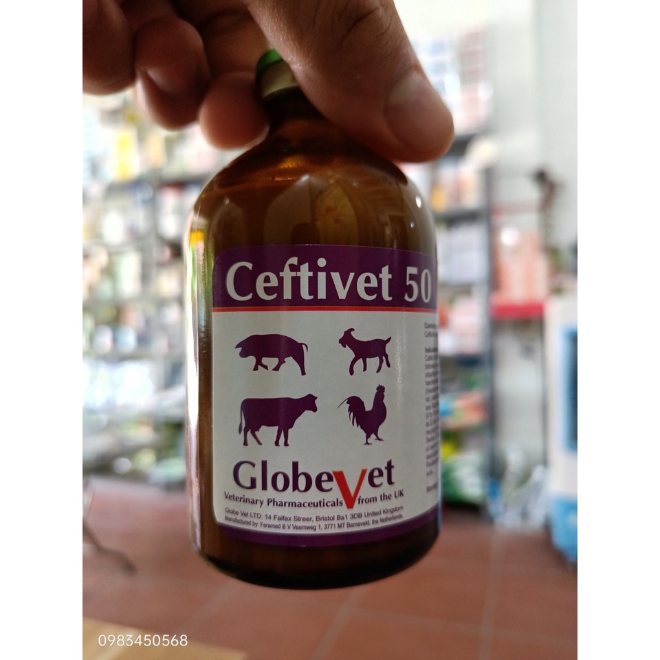 An Toàn, hoạt phổ rộng CEFTIVET 50  T/P: Cef_ti_ofur 5%