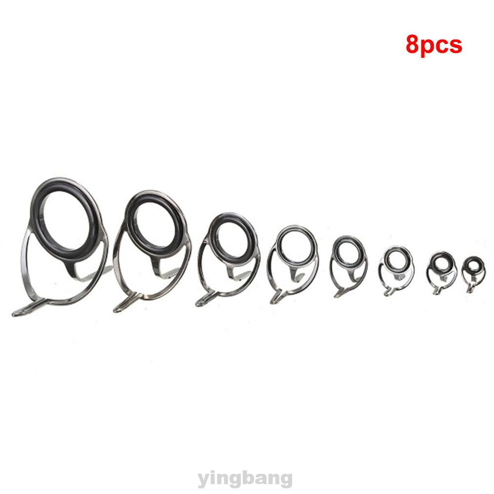 8pcs Lightweight Practical Stainless Steel Tackle Repair Kit Raft Renovation Guide Ring