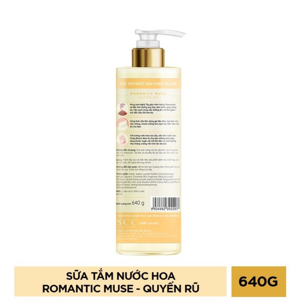 Sữa Tắm Nước Hoa Cindy Bloom Romantic Muse 640g