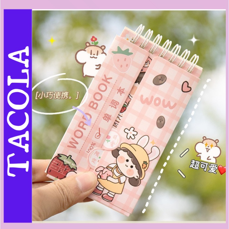 Sổ tay cute 80 trang học từ vựng tiếng anh TACOLA, sổ ghi chú nhiều mẫu xinh xắn ST02