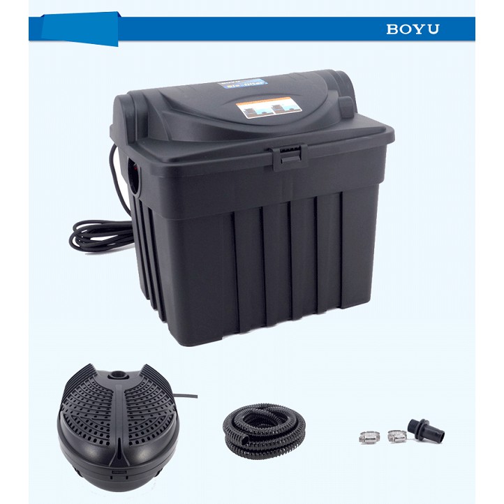 Thùng Lọc Hồ Koi Boyu YT 9000. Thùng Đã Bao Gồm Bơm, Phụ Kiện Ống Và Vật Liệu Lọc