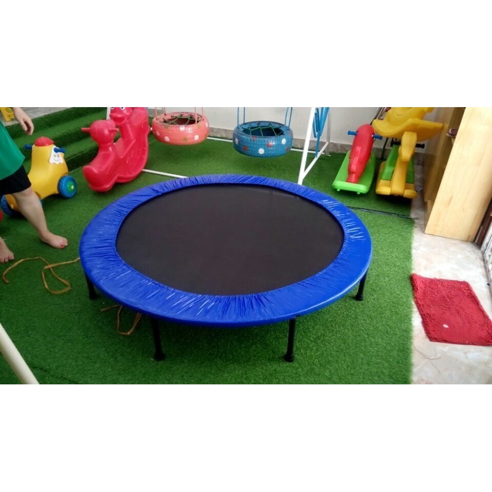 Sàn nhún trẻ em, bạt nhún mini, thảm nhún lò xo đường kính 102cm