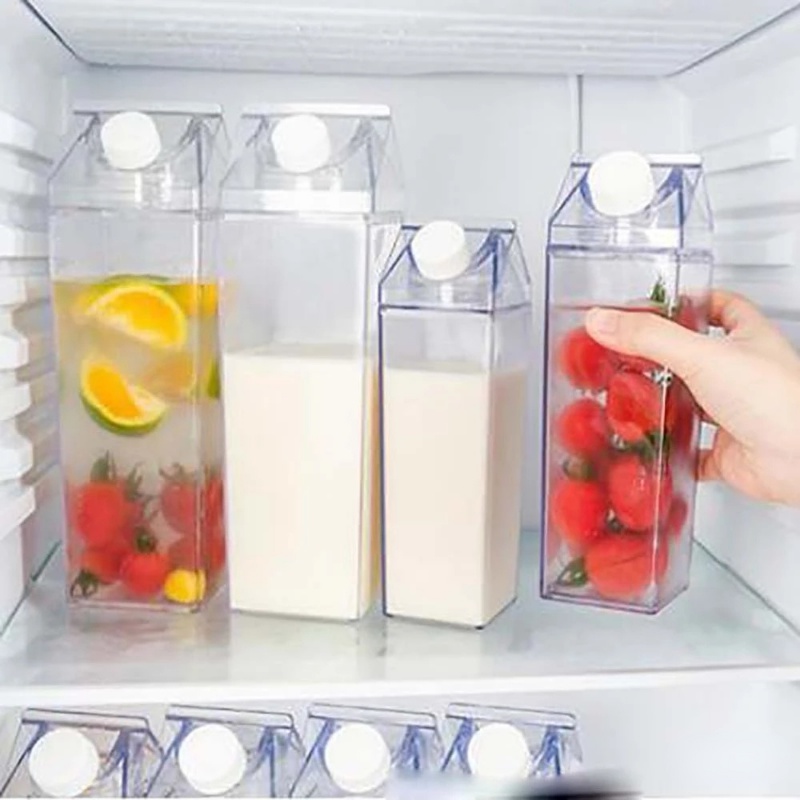 Bình Nước Nhựa Trong Suốt Chống Tràn Có Thể Tái Sử Dụng
