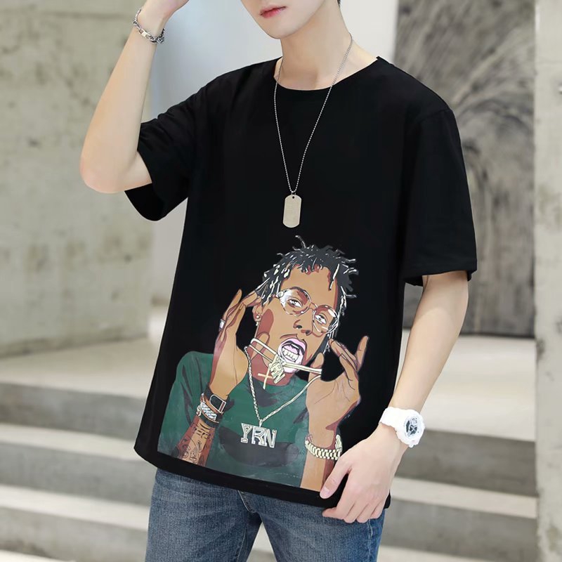 Men's Short Sleeve T-shirt with Personality Print