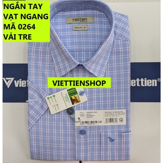 (0264 Sn) ÁO SƠ MI VIỆT TIẾN NGẮN TAY VẠT NGANG VẢI TRE