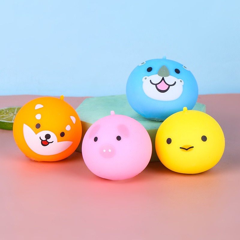 Squishy Mochi Bánh Bao mặt gấu bí ẩn mềm dễ thương chân thực giảm stress co dãn đàn hồi ngộ nghĩnh