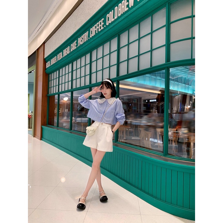 Mary JANES Giày Da Lộn Màu Be &amp; Khaki Không Hộp