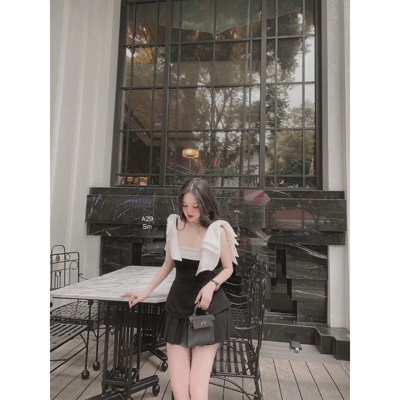 Set Xếp Ly Nơ Vai Cao Cấp H33 - Hình Thật Sp - Có Cúp sẵn | BigBuy360 - bigbuy360.vn