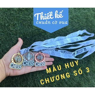 Bộ huy chương cờ vua 4 chiếc | chess medals 3