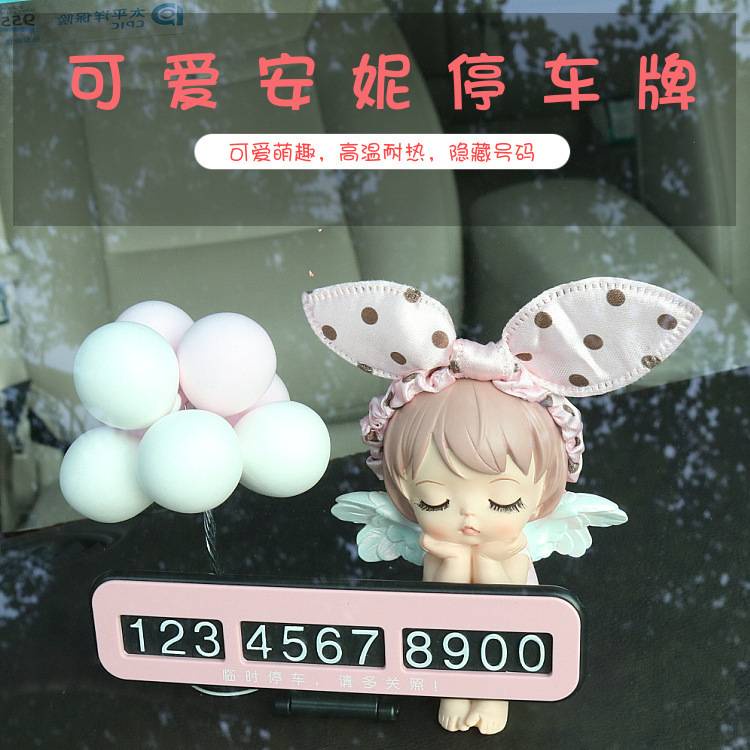 Bảng Số Điện Thoại Đăt Taplo Ô Tô Hình Thiên Thần Annie Dễ Thương