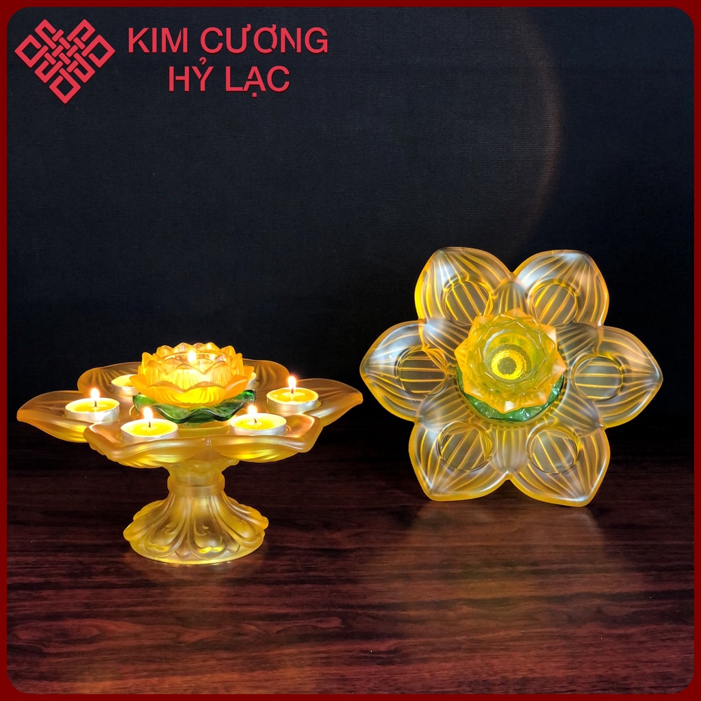 Khay Nến Để Ban Thờ [Kim Cương Hỷ Lạc] Cúng Phật