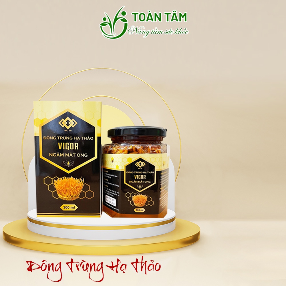 Đông trùng hạ thảo ngâm mật ong hoa rừng loại thượng hạng sấy thăng hoa Vigor Toàn Tâm