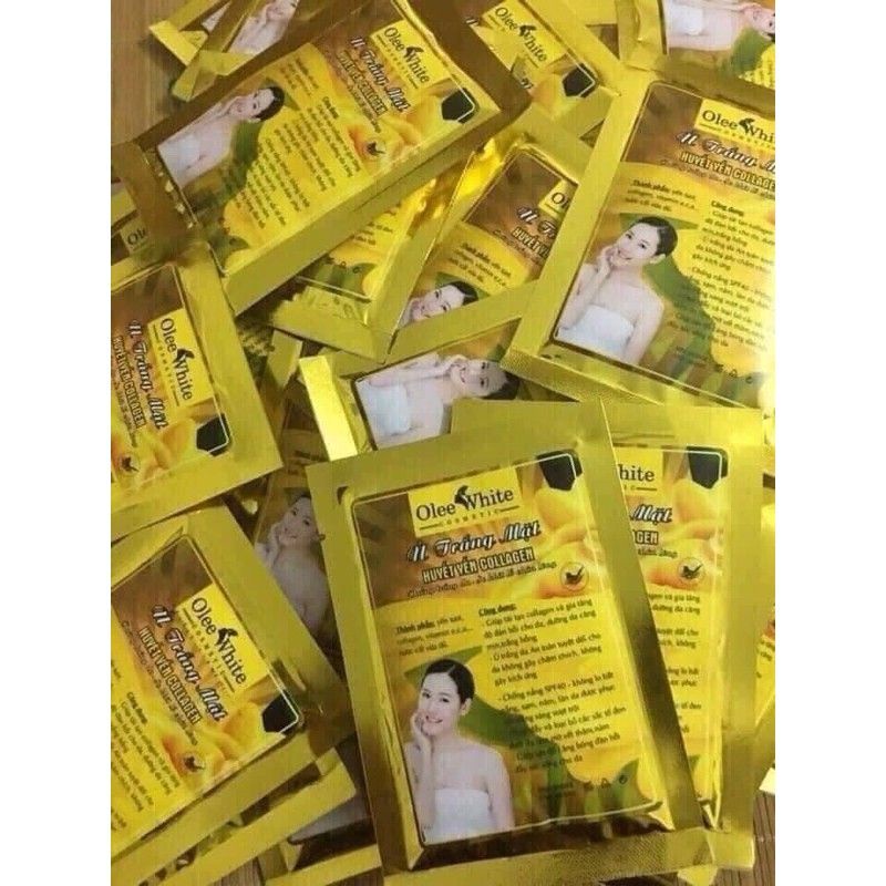 Ủ Trăng Mặt Huyết Yến Collagen, Dưỡng Trắng Da Mặt.