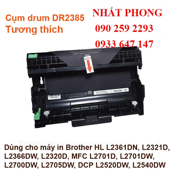 Cụm Trống Brother DR 2385 cho máy HL-2321D / 2320d / 2361dn / 2365DW / 2366dw