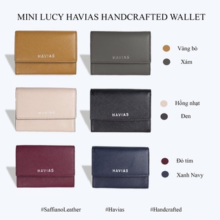 Ví gấp da bò nhỏ gọn Mini Lucy