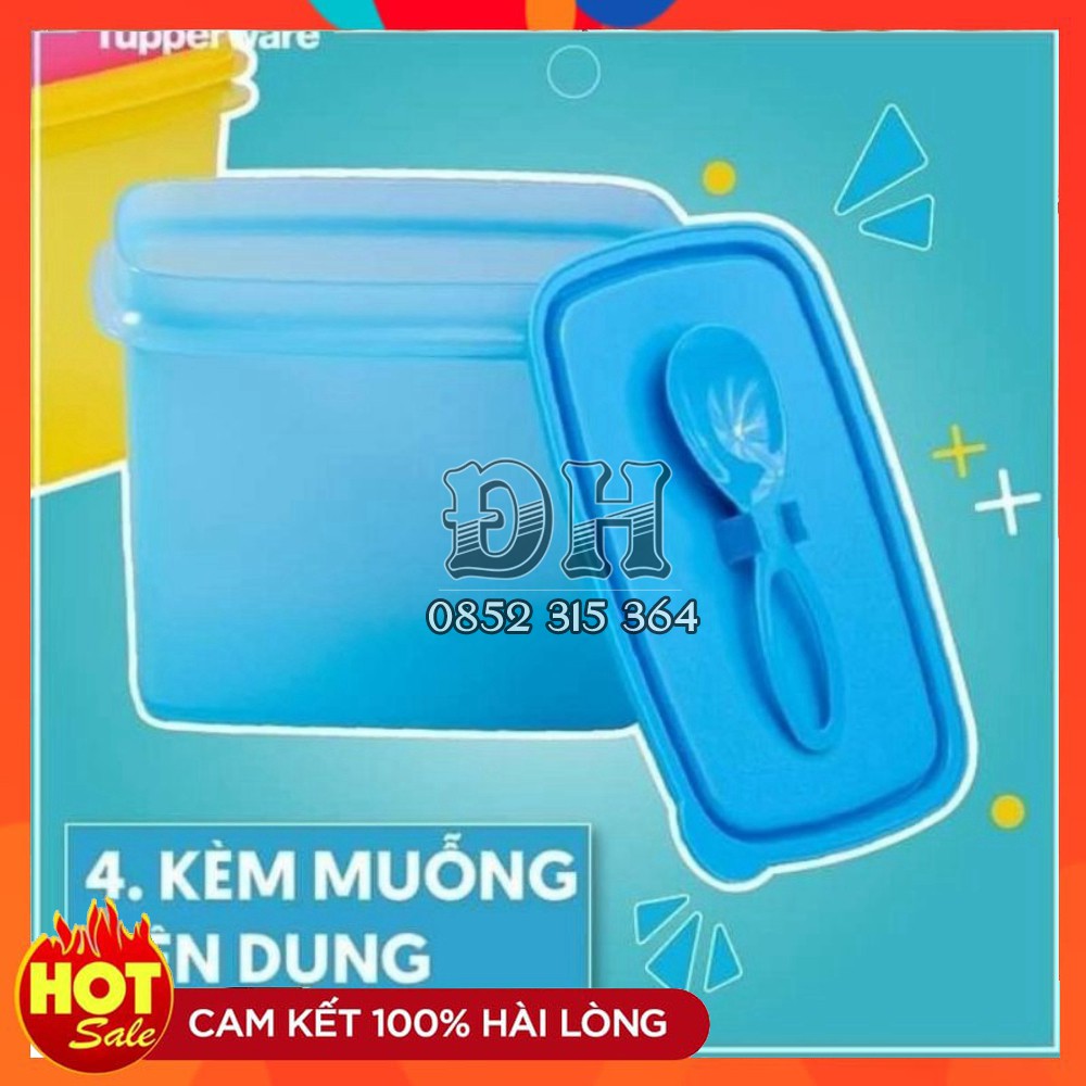 Bộ hộp đựng gia vị Tupperwarer - Seasonal Shelf Saver With Spoon - 4 hộp kèm muỗng - Xếp chồng gọn gàng