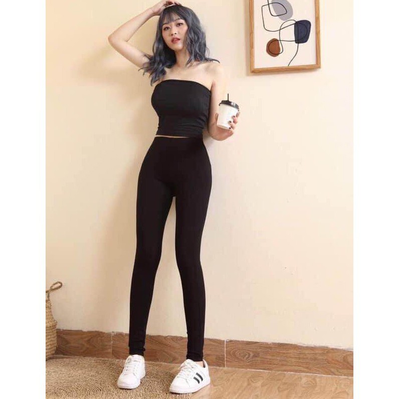 Quần Legging Nữ ⚡HÀNG ĐẸP⚡Quần Legging 4 Túi Cạp Cao Tôn Dáng Nâng Mông Gel Bụng Chất Cotton Dày Dặn