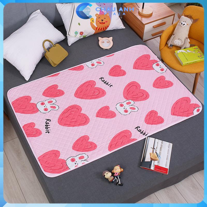 Tấm lót chống thấm trải giường 3 lớp cho bé và người già size to 100x150cm