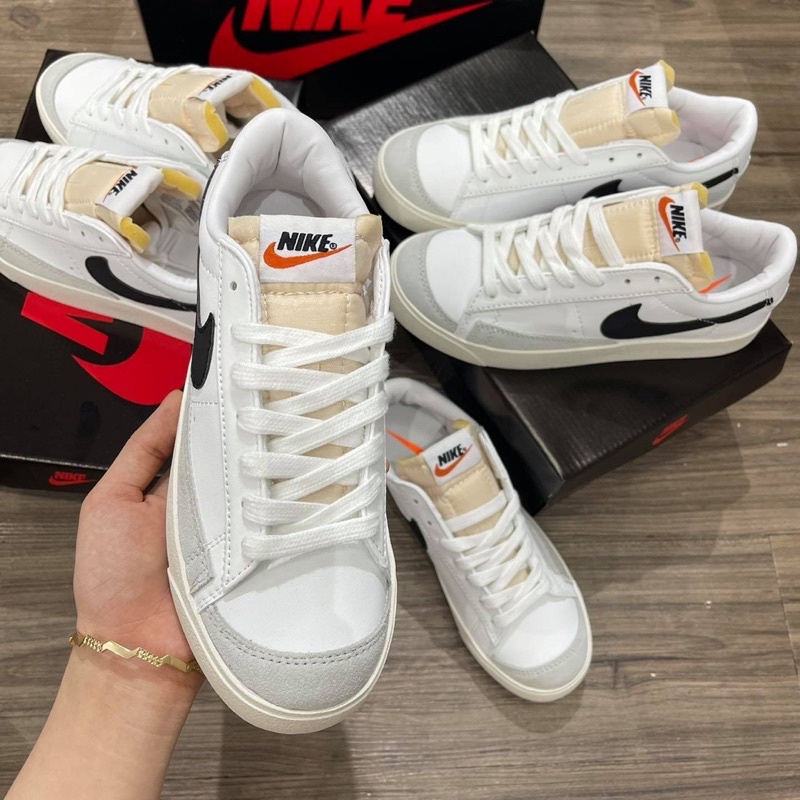 [ẢNH THẬT] GIÀY THỂ THAO Sneakers Blazer Kẻ Đen Bản 2021 Nam nữ hottrend