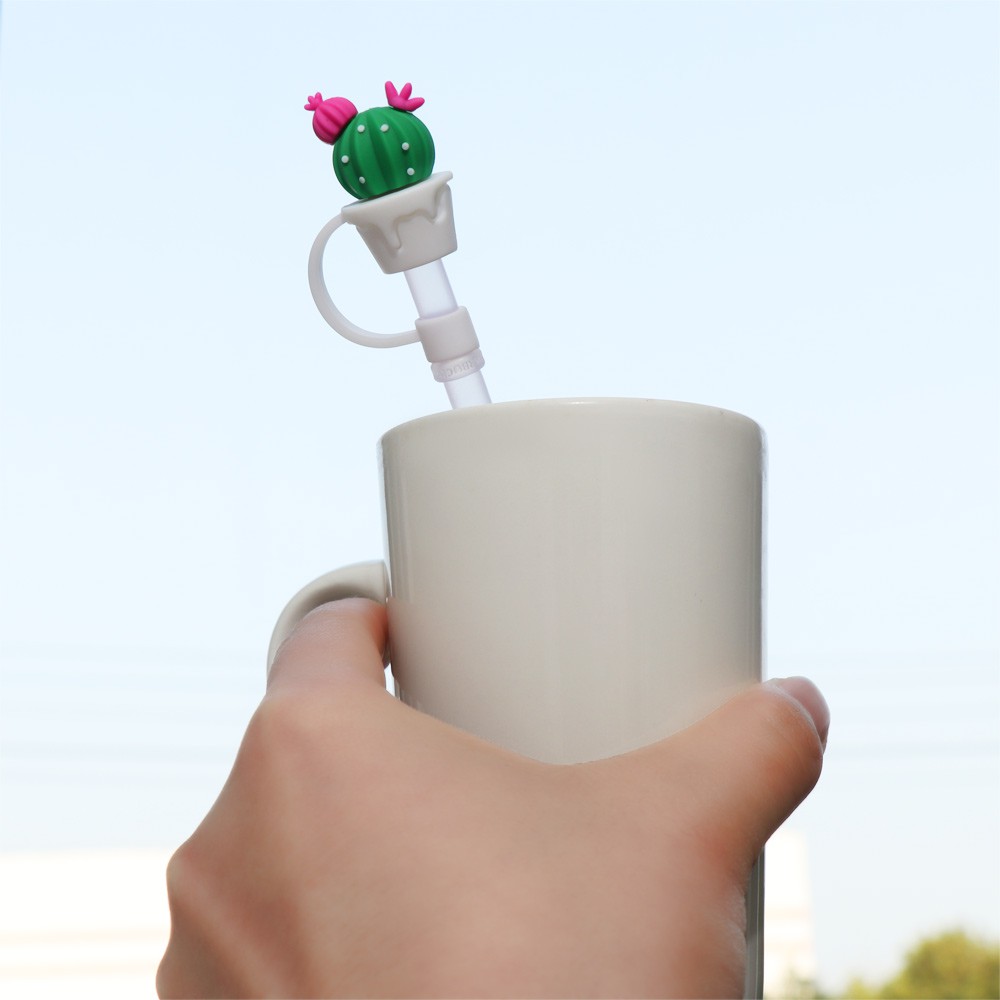 【COD】Phụ kiện cốc cắm ống hút silicone sáng tạo có thể tái sử dụng