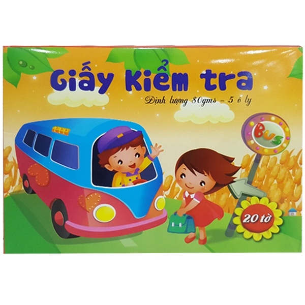 Hộp Giấy Kiểm Tra 5 Ô Ly (20 Tờ/Hộp) (Mẫu Bao Bì Giao Ngẫu Nhiên)