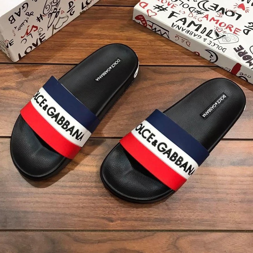 Dép Quai Ngang Nam Nữ DOLCE &amp; GABBANA Cao Cấp Kiểu Dáng Thời Trang Full Size