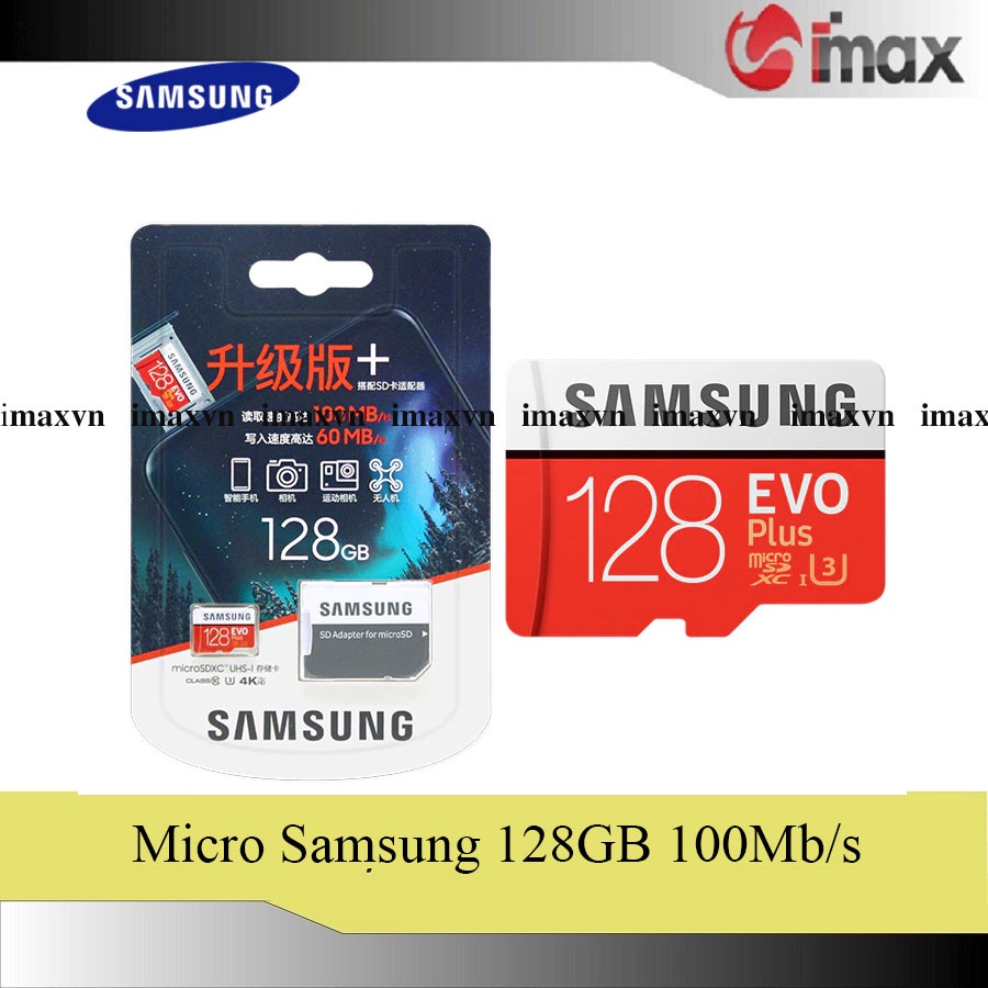 Thẻ nhớ Samsung Micro SDXC 128GB 100/60MB/s