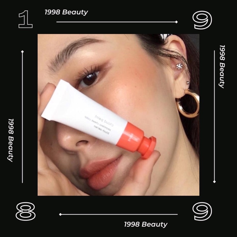 Má hồng kem glossier cloud paint màu dawn (cam đào)
