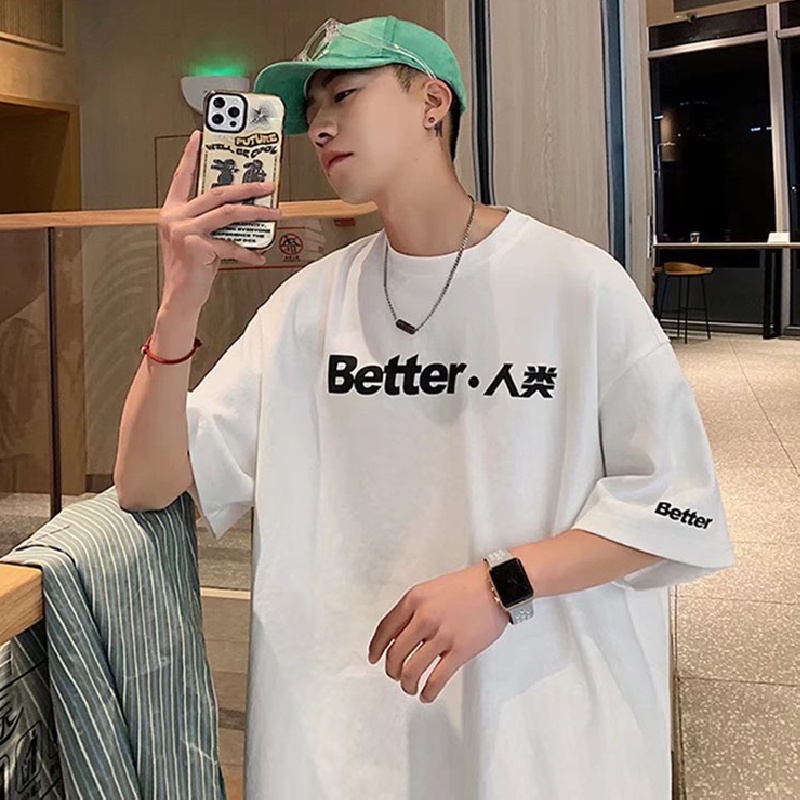 Áo Thun Tay Ngắn Dáng Rộng In Họa Tiết Thời Trang Mùa Hè Phong Cách Hàn Quốc Cho Nam Và Nữ Size M-5XL