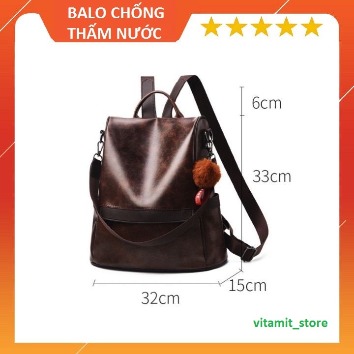 Balo Da Nữ Đẹp Hàng Hiệu ⚡ FREESHIP ⚡ Cao Cấp Thời Trang Hàn Quốc Balo Nữ Chống Thấm Nước Chống Trộm 2021