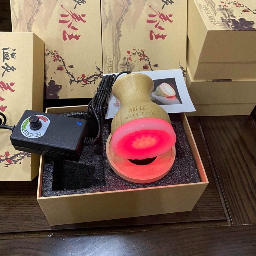 Cốc Nhiệt Hồng Quang Máy Đả Thông Kinh Lạc Có Đèn Dùng Trong Spa Đông Y - Thẩm Mỹ Huyền Trang NANOCEE