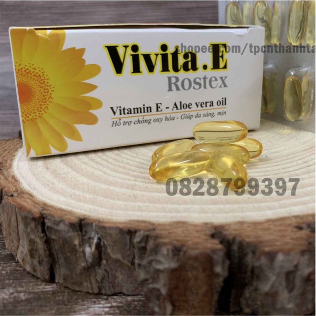 Viên uống đẹp da Vitamin E 4000mcg, tinh dầu lô hội làm đẹp da, chống lão hóa - Hộp 30 viên | Thế Giới Skin Care