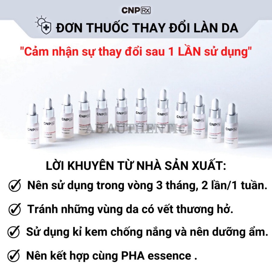 [Vip] Lọ Peel da CNP Rx Skin Rejuvenating Intensive Peel giúp xóa sạch sạm nám, căng bóng trẻ hóa da toàn diện